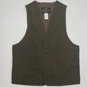 Hisotrical Emporium - Sable Brushed Cotton Vest - Small - Brown